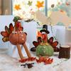 Turkey Gnome Doll Hanging Leg Turkey Doll for Thanksgiving Day Home Desk Shelf Decoration Harvest Festival Supply