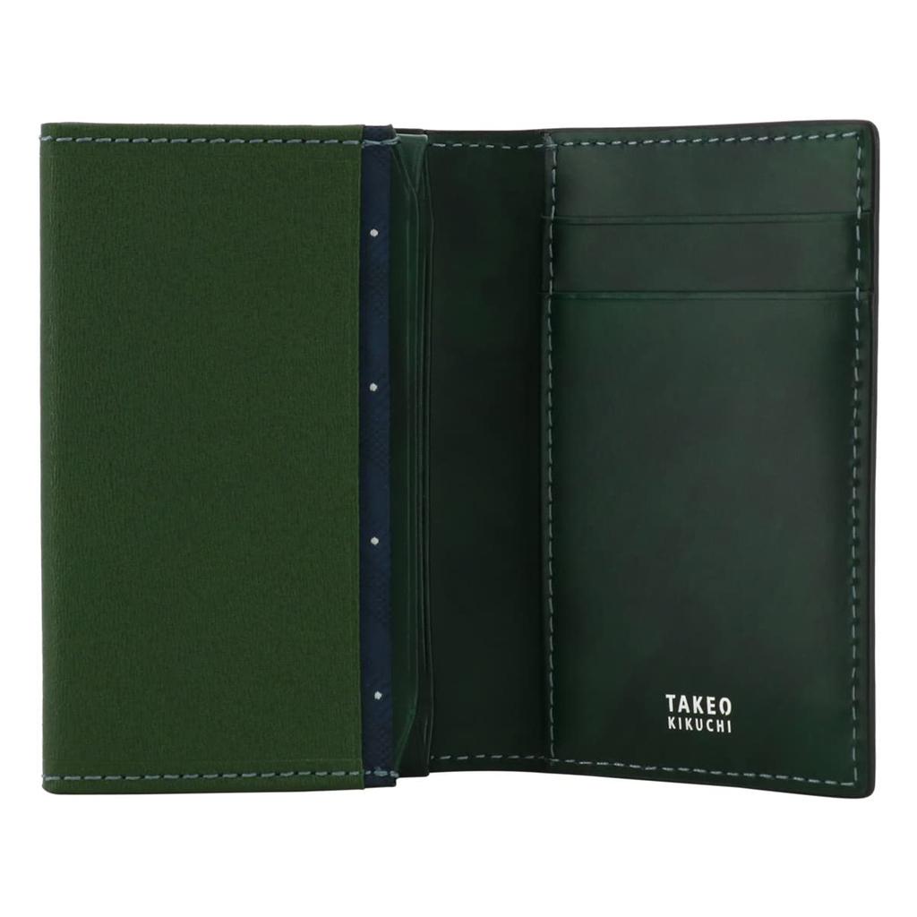 Визитница из натуральной кожи 728612 Max Windkin Gusset Card Case Держатель для карт для хранения карт из воловьей кожи итальянской кожи зеленого цвета [Takeo Kikuchi] для мужчин