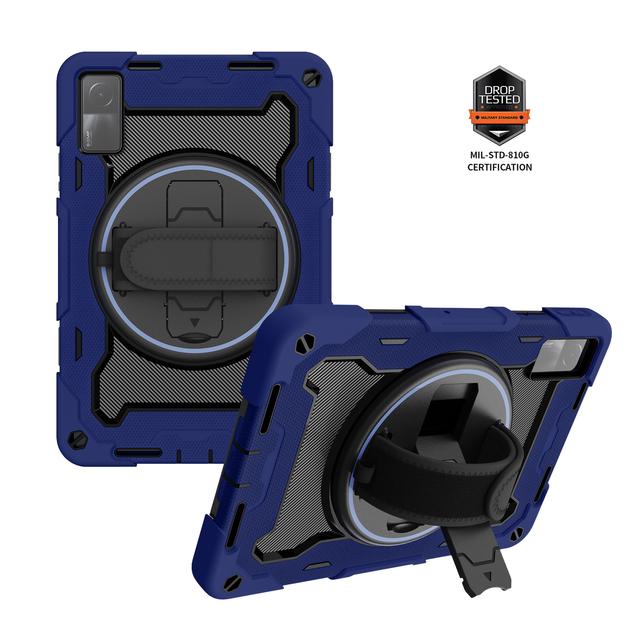 360 Rotating Case For Xiaomi Redmi Pad SE 11 10.61 inch Cover Kids Safe PC Silicon Shockproof Hand Strap Stand Tablet Shell Capa