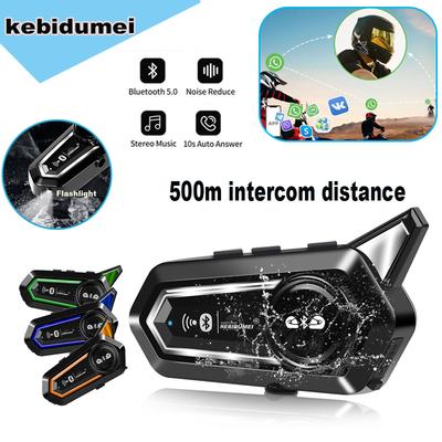 BT31 Гарнитура для мотоциклетного шлема Bluetooth Мото Домофон 500 м для 2 райдеров Домофон Водонепроницаемый IPX6 с аккумулятором 1000 мАч