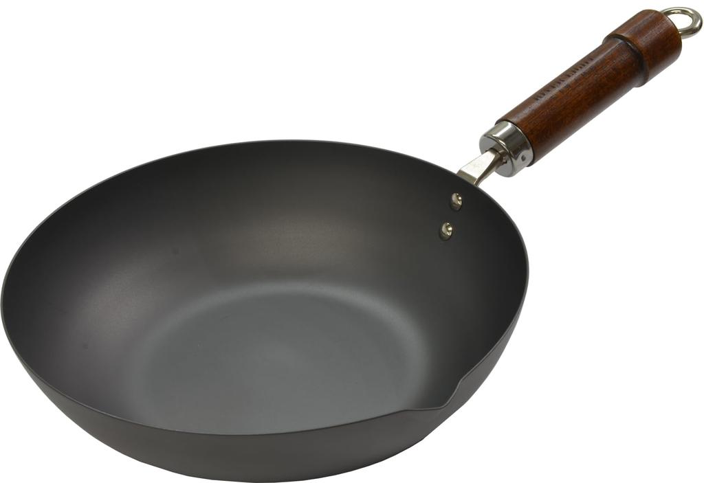River Light Goku Japan Urushi Iron Frying Deep Iron Nitriding IH Rust Изготовлено в KU1430 Сковорода, кастрюля для жарки, 30 см, нитрид, обработка, совместимо,