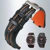 Оригинальный кожаный ремешок для часов Выпуклый 27ммx15мм Для часов Seiko серии Sportura SNL029P2-SNL021P1 SNL595P2 SNL017P1
