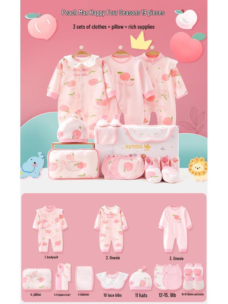 Комплект песочников из чистого хлопка для новорожденных – Подарочная коробка для малыша на осень/зиму, Идеально подходит для первенца и празднования важных моментов