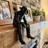 3D Printed Hanging Head Cowboy Statue Western Style Cowboy Figurine Ornament  Study Bookshelf Edge