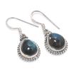 Natural Labradorite Gemstone 925 Solid Sterling Silver Gift Earring 1.25" z3C40