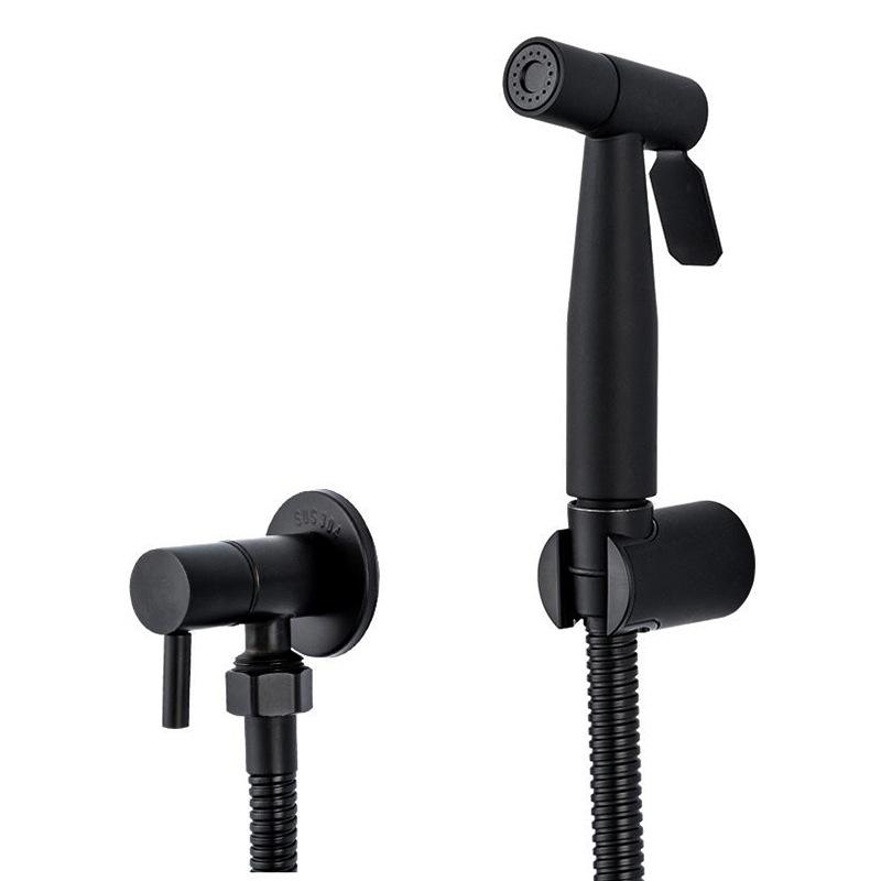 304 Нержавеющая сталь Черный Портативный Биде-распылитель Смеситель для биде Набор для биде в ванной Ручной распылитель Душевая лейка Самоочищающ