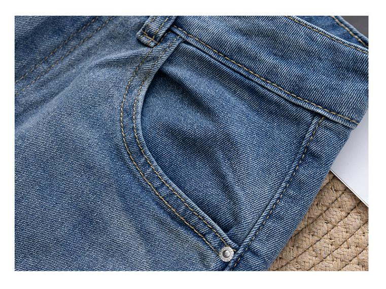 2025 Новые джинсы петит с вышивкой в китайском стиле с высокой посадкой и широкими штанинами