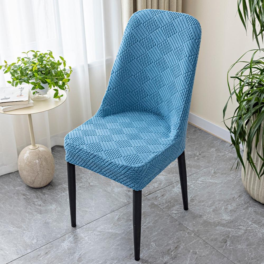Elastic Half Round Dining Chair Cover Large Arc Universal Seat Back Cushion Set for Home Use
