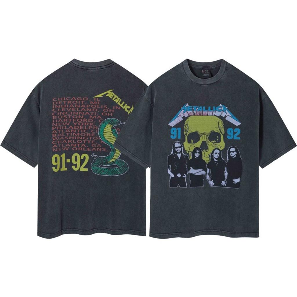 RogueWave Vintage Wash Heavy Cotton High Quality Short Sleeve T-shirt Fashion Casual for Men and Women