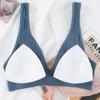 Threaded Camisole One-piece Triangle Cup Bra Sports Bras Ladies Sexy Sling Tube Top Free Size
