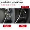 Для BMW 1 2 3 4 Серии 3GT F20 F21 F30 F32 F34 1 Пара Настоящее Углеволокно Кнопка Рулевого Колеса Автомобильные Наклейки