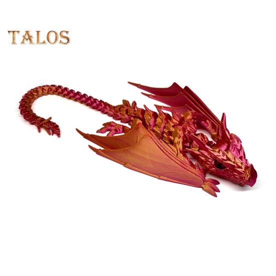 3D-печатный крылатый дракон, гибкий шарнирный дракон с крыльями, игрушка-дракон для домашнего офиса, декор для стола, снятие стресса