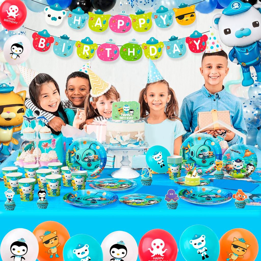 Набор воздушных шаров с мультяшной тематикой, украшение на день рождения с мультяшной тематикой, набор для вечеринки с мультяшной тематикой, столовые приборы для вечеринки, украшение на день рождения