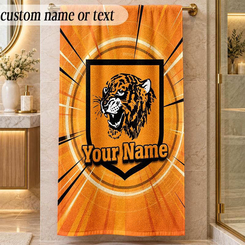 Beach TowelHull FC Custom Name Text Personalized Soft Towel for Beach Pool Indoor Home Decor Gift