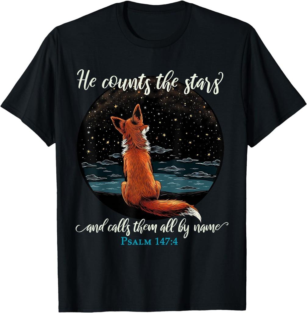 He Counts the Stars and Calls Them All by Name Psalm 147:4 T-Shirt