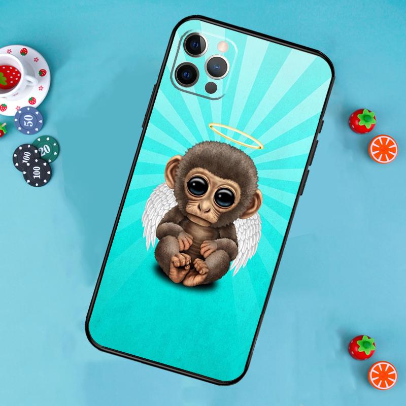 Чехол для телефона с обезьяной, гориллой, обезьяной, ребенком для iPhone 17 Air 13 16 15 11 12 14 Pro Max 13 12 mini 15 16 Plus 16e Чехол Funda