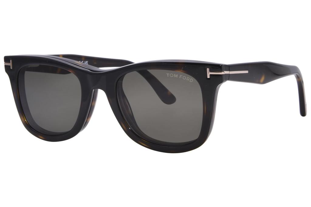 Tom Ford Солнцезащитные очки 50 мм с линзами, фильтрующими синий свет, для мужчин и женщин, сделано в Италии, темные TF5970-B клипсы, (052 Гавана)