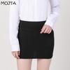 Women Solid Color Short Skirt Hip Skirts High Waist Slim Bodycon Mini Skirts