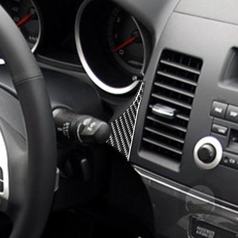 For Mitsubishi Lancer Evolution EVO X 2008-2015 Speedometer Trim Strip Cover Real Carbon Fiber Sticker Car Interior Accessories