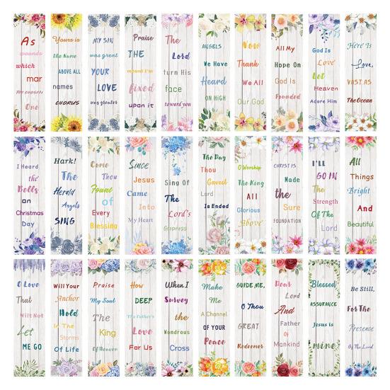 30 листов закладок со стихами из христианской Библии, бумага премиум-класса, вдохновляющий дизайн закладки с живописным фоном, вдохновляющие инструменты для чтения