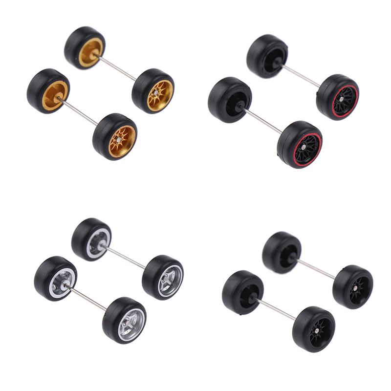 Инновационные ABS Основные Модифицированные Детали Игрушка-Транспорт Для Hotwheels Tomica Mini Gt 1 Комплект 1/64 Модель Автомобиля Колеса С Резиновыми Шинами