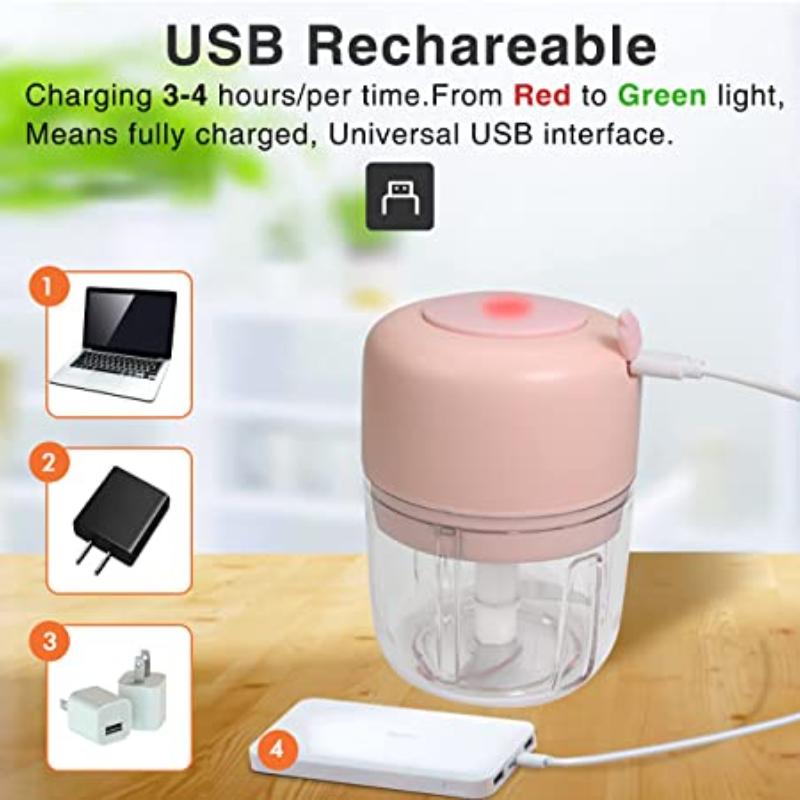 Мини-электрический измельчитель чеснока, кухонный комбайн мини-измельчитель подходит для нарезки овощей/мясорубки/измельчителя чеснока/измельчителя фруктов/измельчителя для салатов