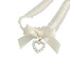 Женский милый воротник Лолиты ручной работы винтажное кружевное колье в форме сердца для женщин готическое ожерелье с бантом аксессуары для женской униформы