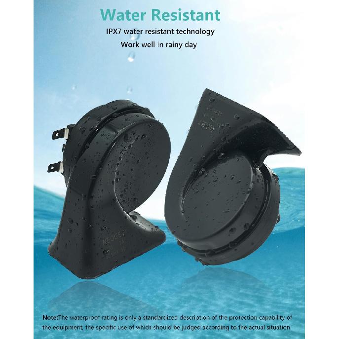 Car Horn Kit For Ford Chevrolet Tesla Jeep Ram GMC,12V Loud Waterproof Auto Horn, High Low Dual Tone 126Decibel, Replacement For Ford (1 Connector)