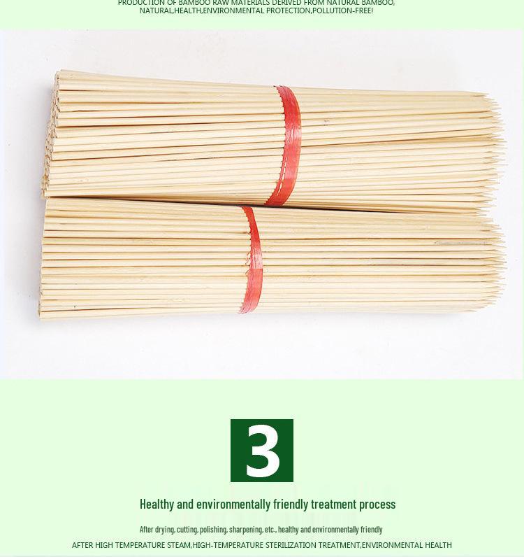 Бамбуковые шашлыки: 5,0 мм x 30-50 см для барбекю, картофельной башни, большого куска мяса или зефира