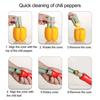 Pepper Core Remover Sharp Serrated 2 In 1 Anti-slip Ergonomic Labor-saving Heavy Duty Chili Jalapeno Core Removal Tool Kitchen Gadgets