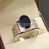 Black Onyx Oval Cut Gemstone With 925 Sterling Silver Ring For Men's #A815 JL375666906487