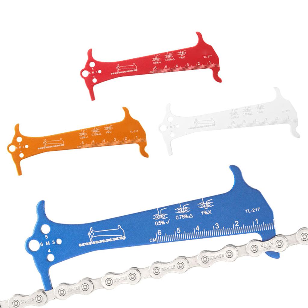 Индикаторы износа цепи велосипеда Шаблон Инструмент для ремонта цепи велосипеда Измерительная линейка Велосипедный калибр цепи Измерительная линейка