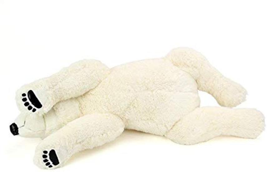 Carolata Polar Bear Plush Toy Realistic Bear Animal Toy Doll Gift Present Birthday Christmas Present (Large/Nestling Series/Soft Touch) (Twice Tested)
