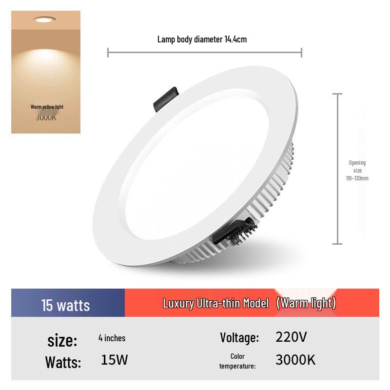 4-6 Inch Recessed Downlight, 12-Hole Ceiling Light for Living, Bedroom & Dining Rooms