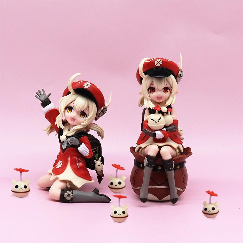 888 Brand Original God Klee Spark Knight Gk Klee Sitting And Standing Game Peripheral Collectible Model 11-13cm Pvc Figurine