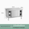 Kangdipu Stainless Steel Sliding Door Storage Work Table