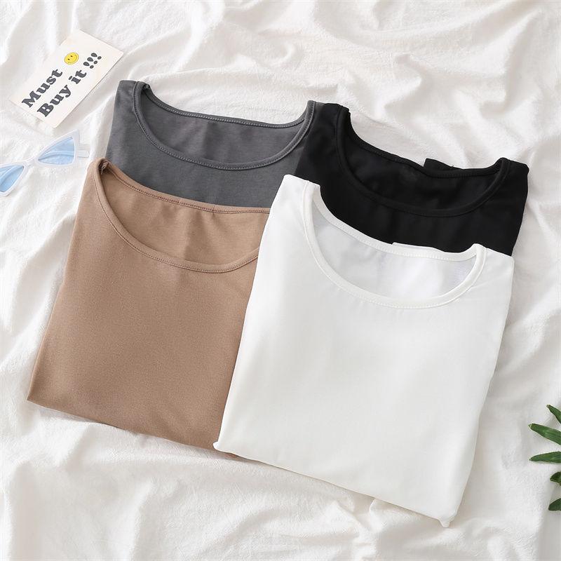 Однотонная футболка с квадратным воротником, базовая женская футболка с длинным рукавом, повседневная майка, тонкий женский укороченный топ, модная футболка Y2k, уличная одежда