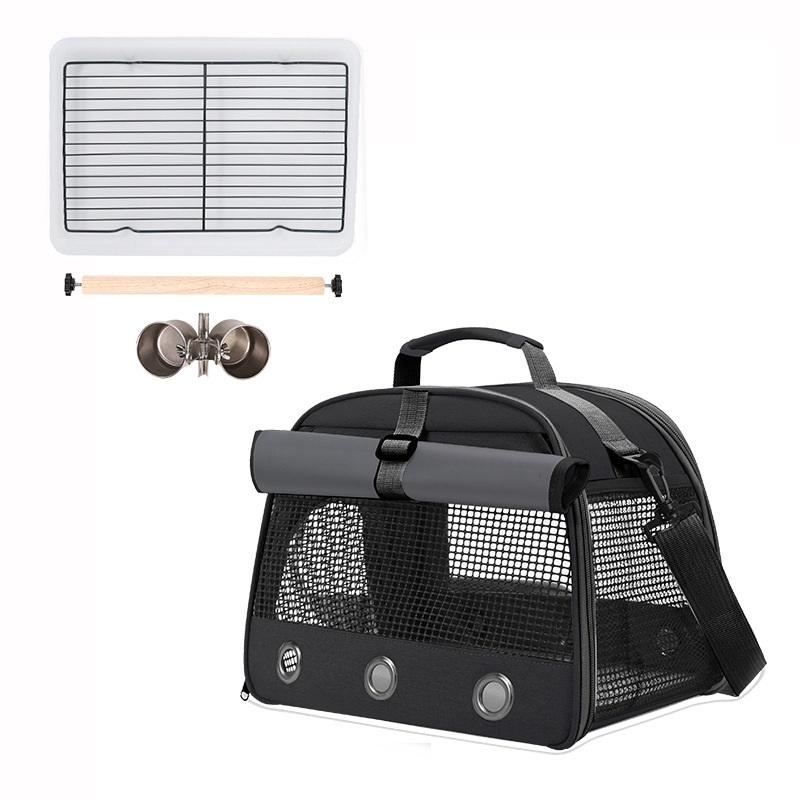 New Breathable Portable Parrot Travel Bag Comfortable with Tray Parrot Carrier Bag Large Capacity Bird Backpack Pet Supplies