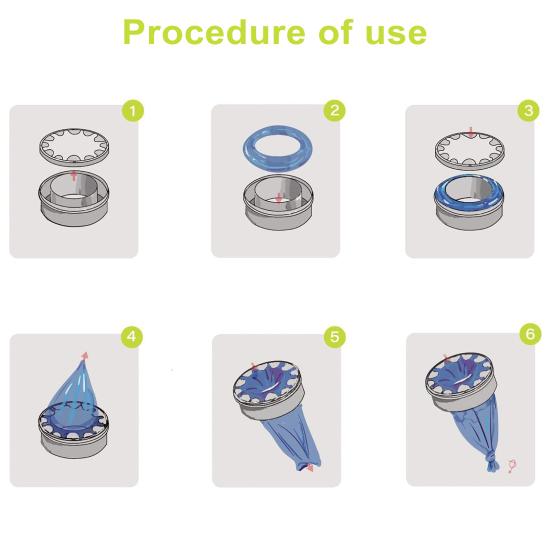 8Pcs Trash Bags Baby Breeze Diaper Pail Refill Bags Odor Absorbing PE Material Large Capacity Diaper Bin Trash Bags