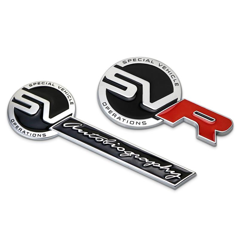 1 шт. 3D металлическая наклейка SV SVR, значок, эмблема, наклейки, Стайлинг автомобиля для Range Rover Evoque Defender Discovery Auto
