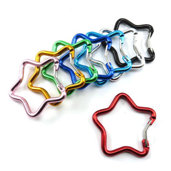 5 шт. карабин в форме пятиконечной звезды, прочный алюминиевый сплав, портативный, легкий, для кемпинга, скалолазания, подвесная пряжка