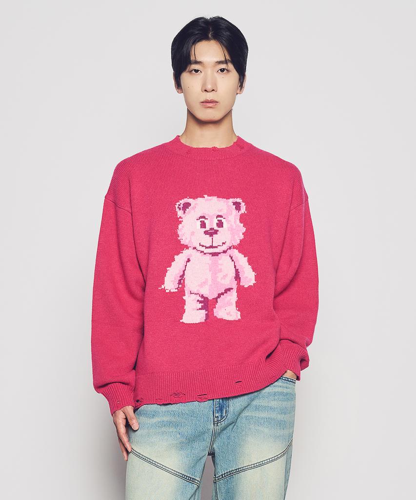 ACME DE LA VIE Distressed Bear Wool Knit (3Color)