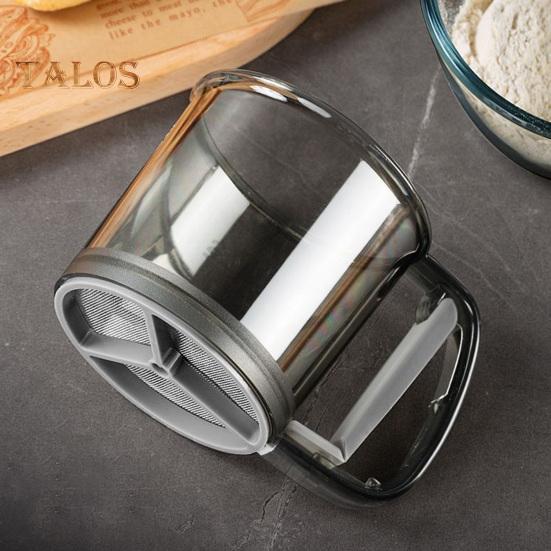 250 мл пластиковое сито для муки с мелкой сеткой, простое в использовании, чистое, ручное, многофункциональное, компактное сито для муки