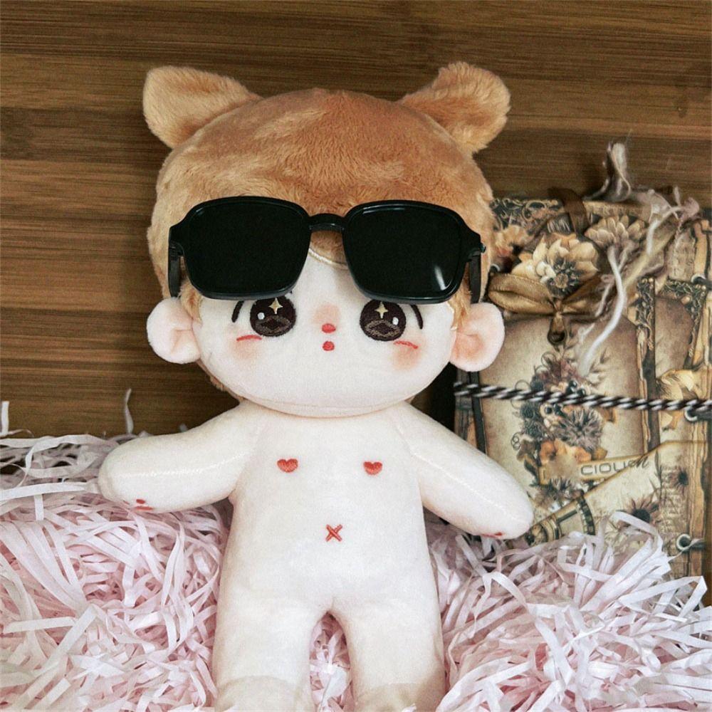 Cute Cotton Doll Frame 8cm Round Frame New Crown Eyeglasses 20cm Cotton Dolls
