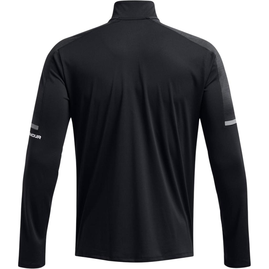 Under Armour Технический бренд Логотип 1/4 Молния Тренировочная Толстовка с Длинным Рукавом Мужские толстовки Черный 1385977-002