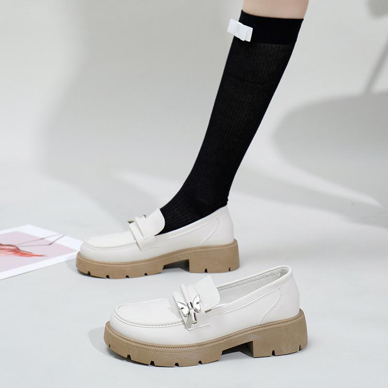 Женские повседневные пенни-лоферы на массивной платформе, легкие дышащие туфли на плоской подошве без шнуровки, прогулочная обувь на плоской подошве, деловая деловая обувь с выступами на подошве для женщин