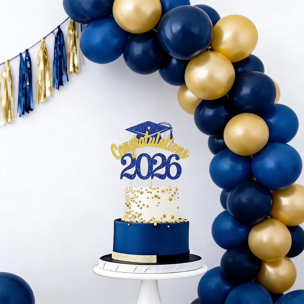 Принадлежности для выпускного 2026 года 4 шт. Топперы для торта Из бумажных материалов Дизайн Бумага Вставки для выпускного торта