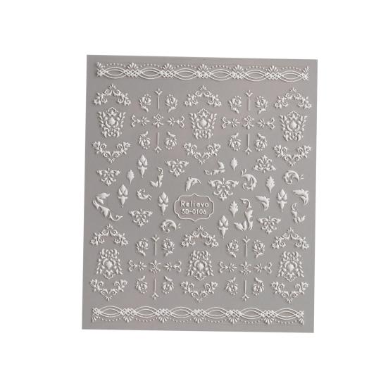 Yousheng Nail Art Наклейка Самоклеящаяся 5D Рельефная 3D Эффекты Невыцветающая DIY Японский Стиль Цветочный Узор Маникюрные Наклейки Поставка Маникюрного Салона