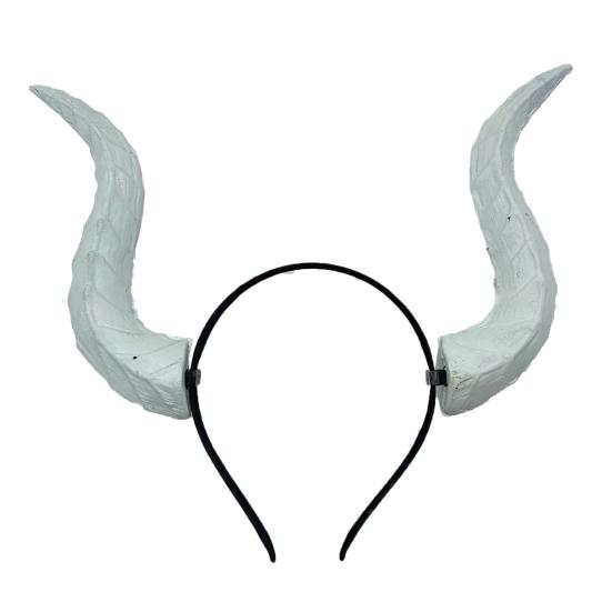 Gothic Devil Horn Headband Imitation Fake Bull Horns Hair Hoop Halloween Dress Up Hair Accessories for Halloween Cosplay Carnival