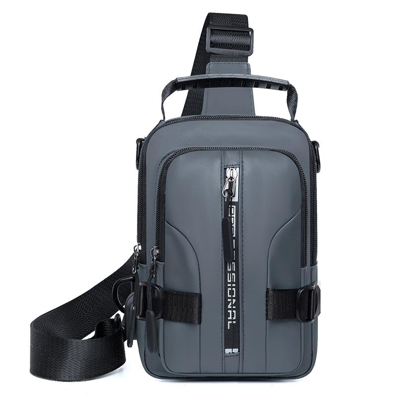 Многофункциональная сумка через плечо для мужчин с зарядкой через USB, нагрудная сумка для коротких поездок, водонепроницаемая сумка через плечо большой емкости